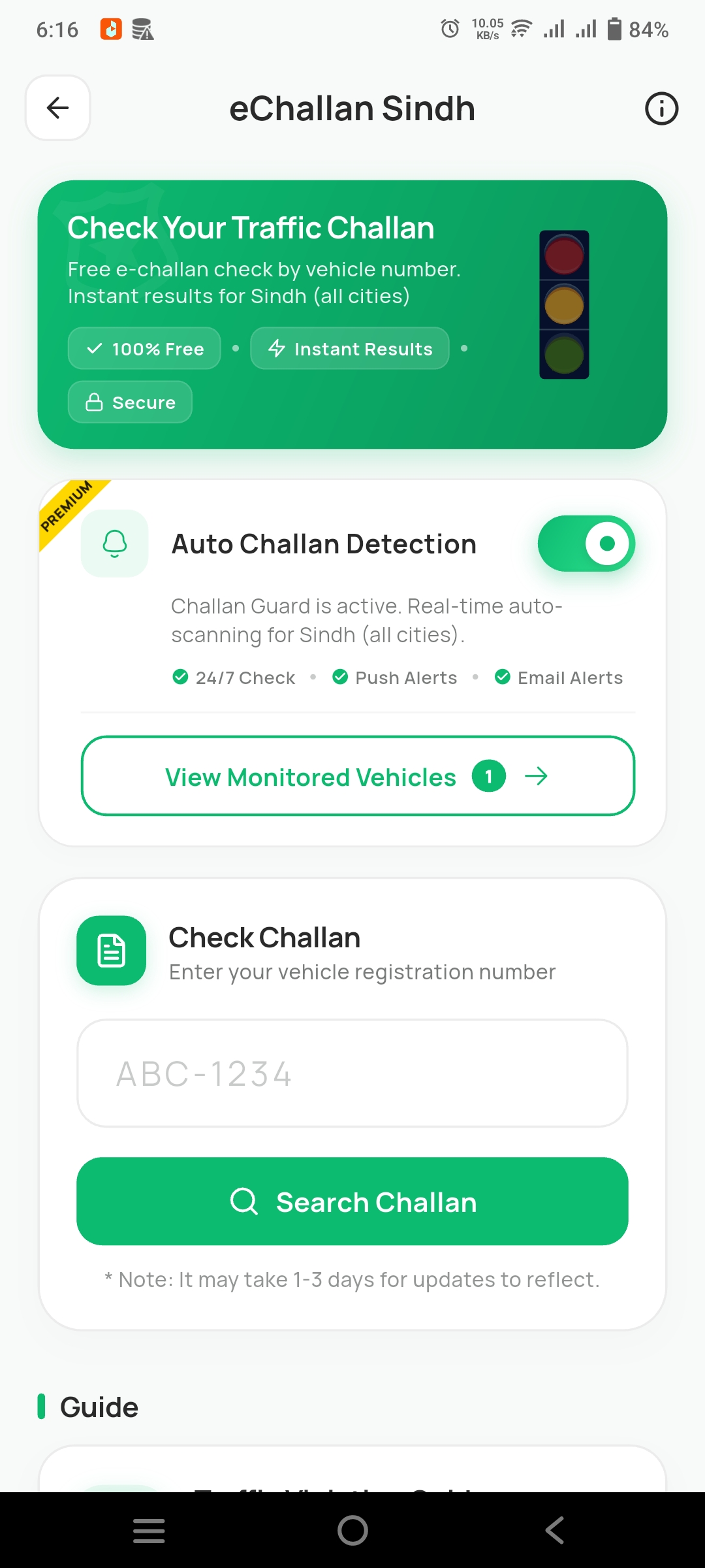 eChallan Sindh Search