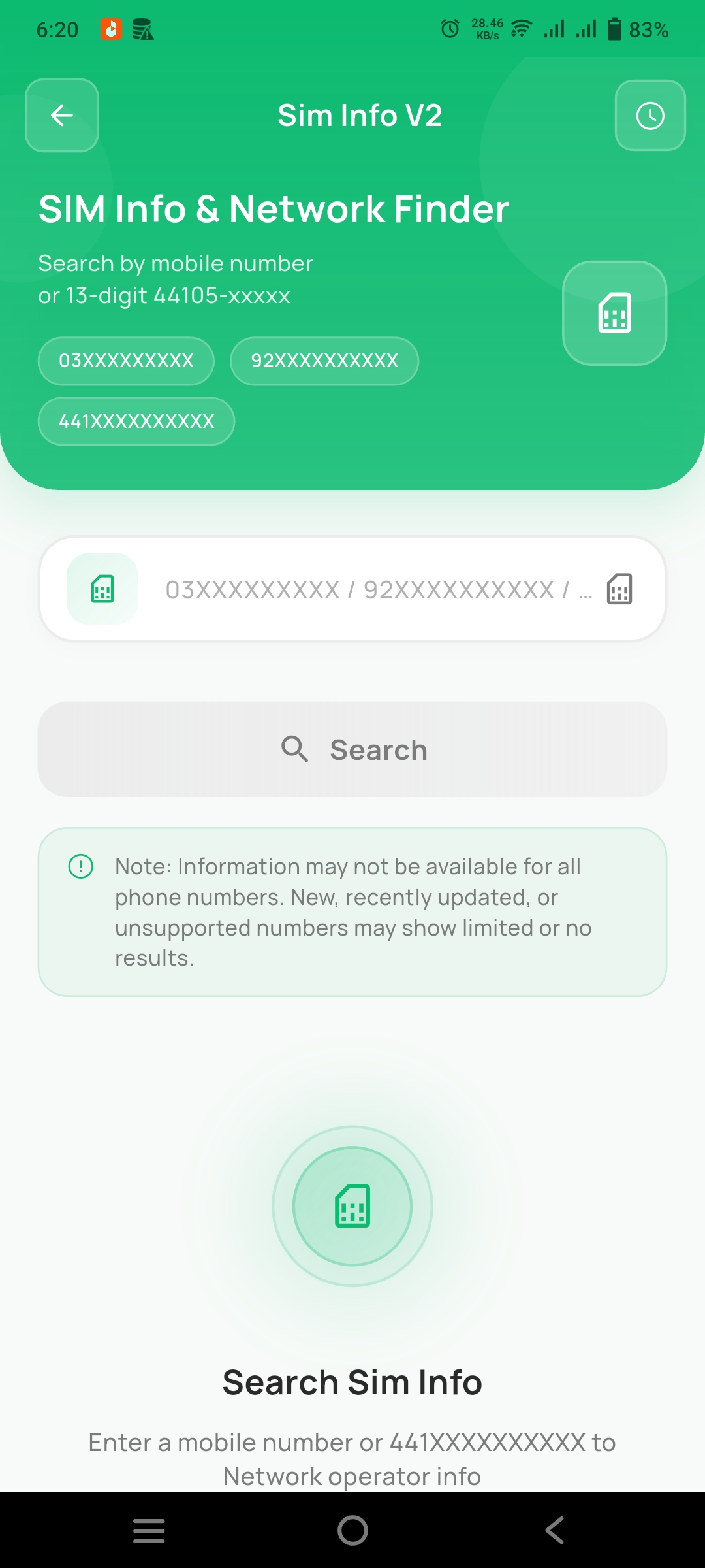 SIM Info Finder